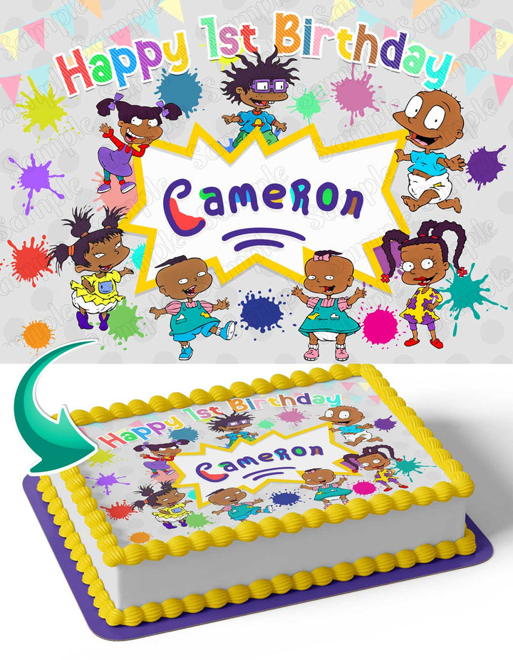 Rugrats African American Babyjpg Edible Cake Toppers