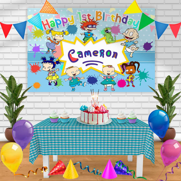 Rugrats Rg Birthday Banner Personalized Party Backdrop Decoration