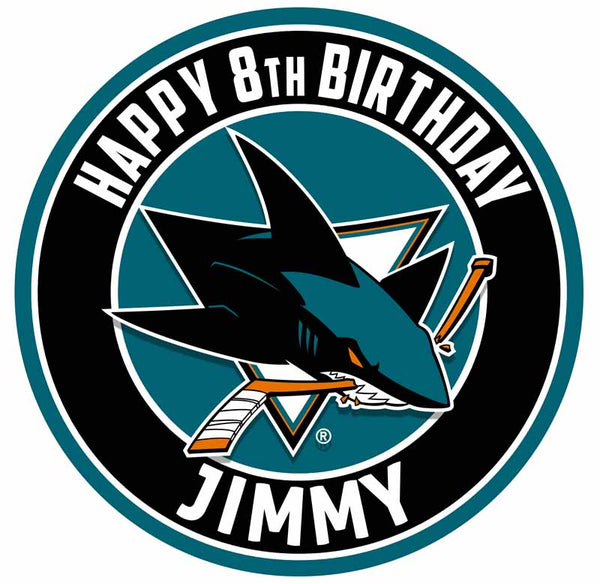 San Jose Sharks Edible Cake Toppers Round