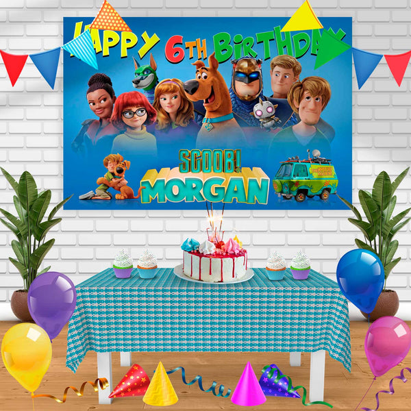 Scooby Doo 2020 3 Birthday Banner Personalized Party Backdrop Decoration