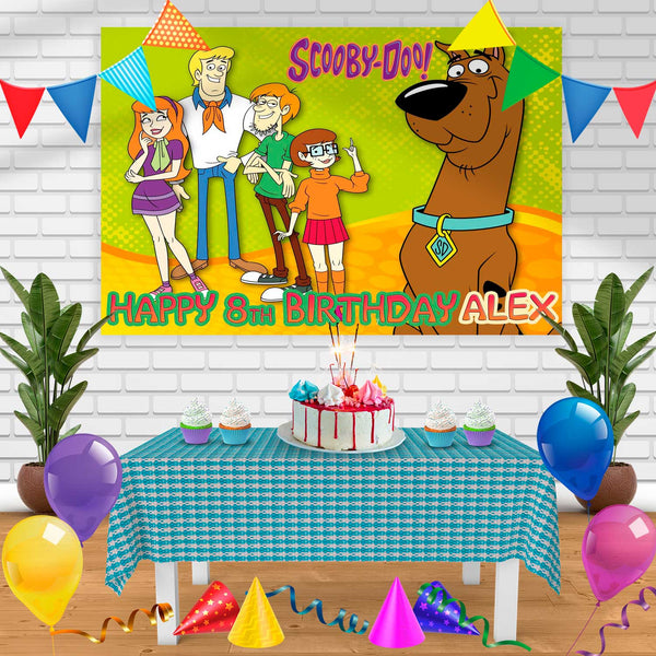 Scooby Doo Birthday Banner Personalized Party Backdrop Decoration