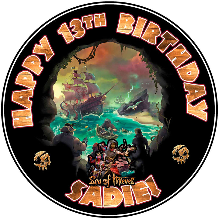 Sea of Thieves Edible Cake Toppers Round