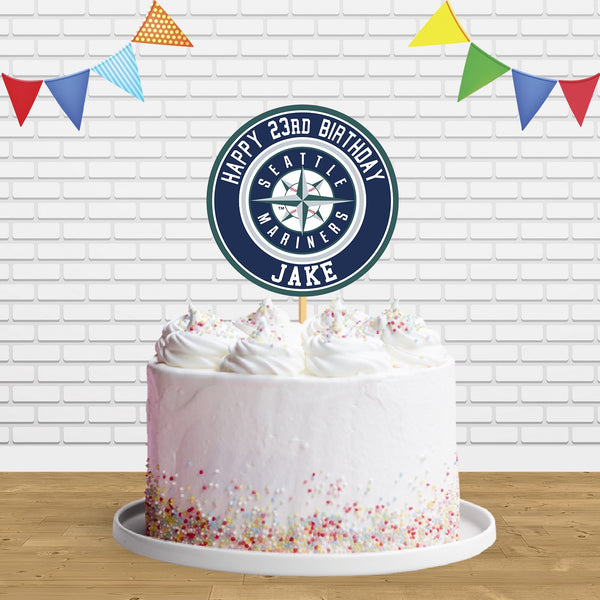 Seattle Mariners Cake Topper Centerpiece Birthday Party Decorations