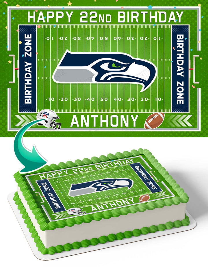 Seattle Seahawks Edible Cake Toppers