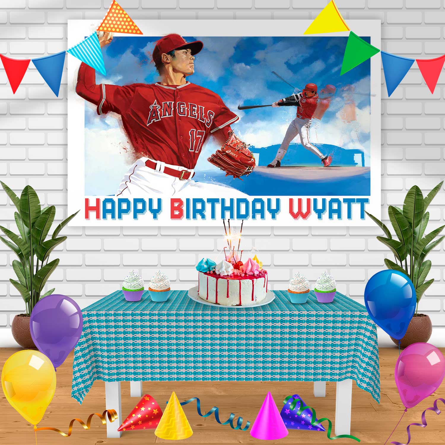 Shohei Ohtani Birthday Banner Personalized Party Backdrop Decoration ...