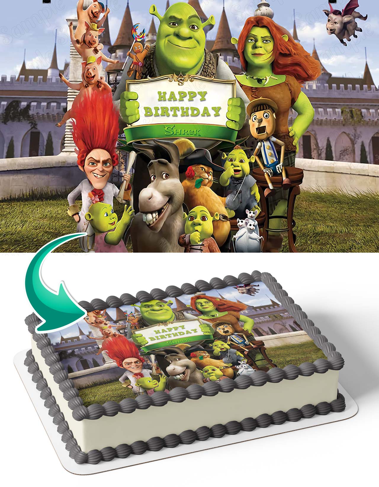 Shrek birthday cake - YouTube