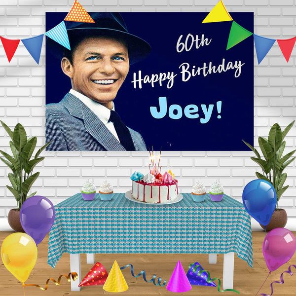sinatra Birthday Banner Personalized Party Backdrop Decoration