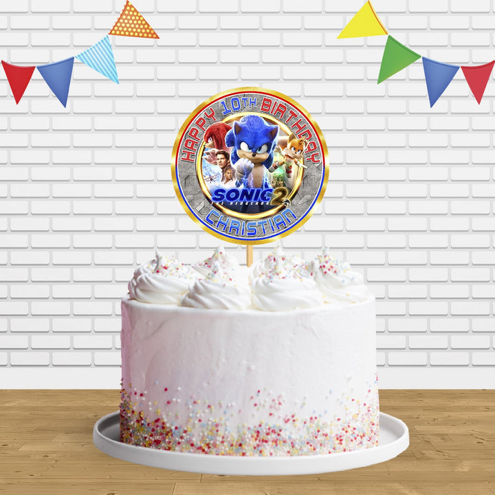 Sonic The Hedgehog 2 Cake Topper Centerpiece Birthday Party Decorations