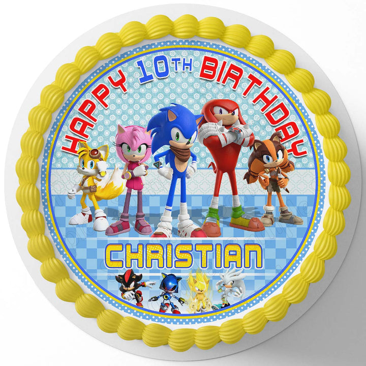 Sonic X Kids Edible Cake Toppers Round