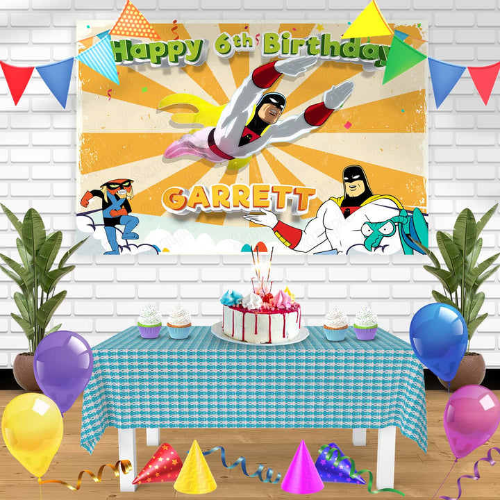 Space Ghost Coast To Coast Birthday Banner Personalized Party Backdrop Decoration
