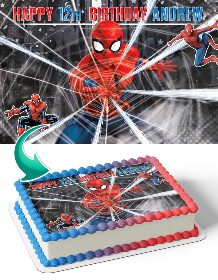 SpiderMan s Webs Edible Cake Toppers