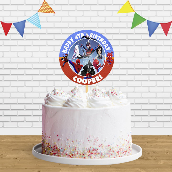 Spider Man Into The Spider Verse Cake Topper Centerpiece Birthday Party Decorations