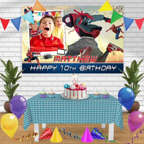 Spiderman Frame Birthday Banner Personalized Party Backdrop Decoration