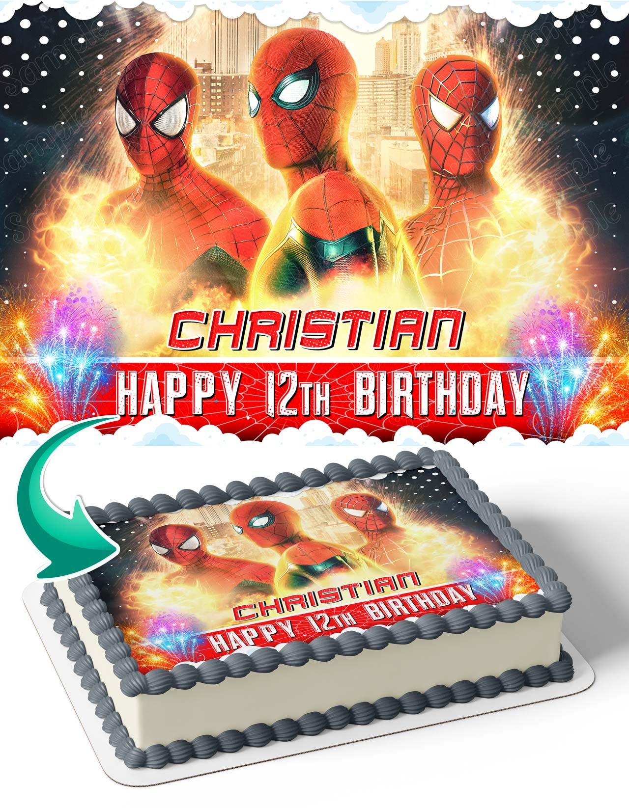 Spider Man Personalised Edible Cake Decoration Cupcake Toppers A4 Icing |  Imprimibles hombre araña, Tarta de cumpleaños de spiderman, Cubierta de  tarta