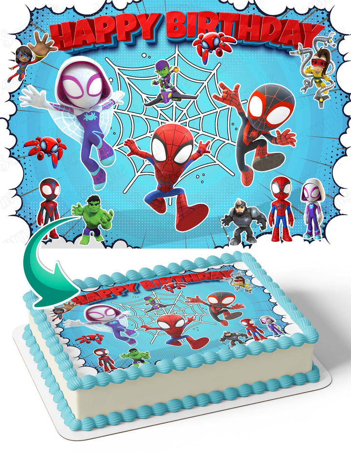 Spidey And His Amazing Friends P Edible Cake Toppers