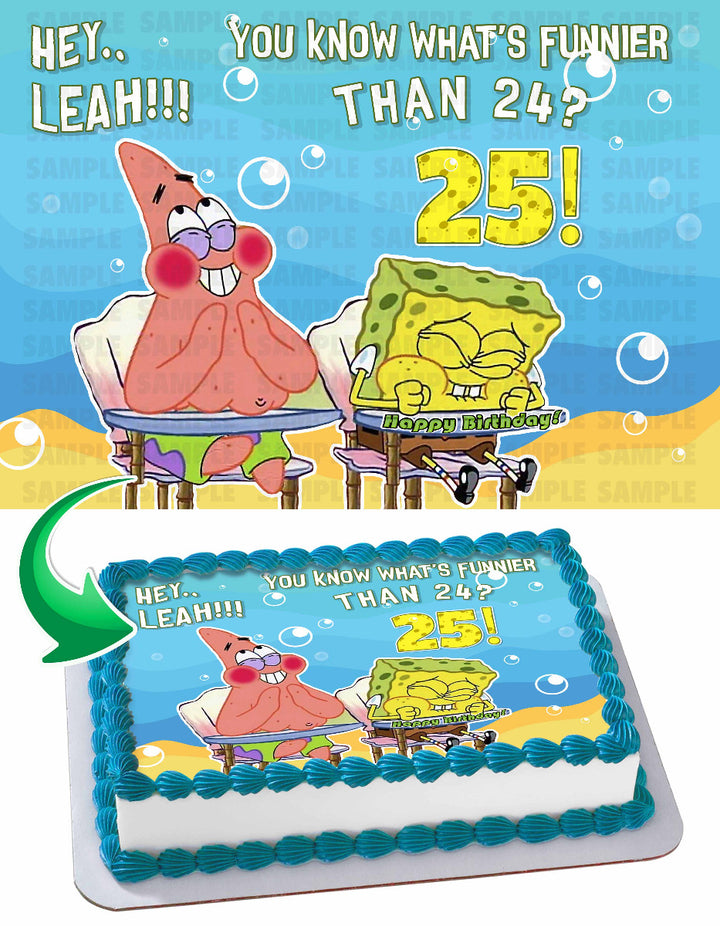 Spongebob Whats funnier than 24 Edible Cake Toppers