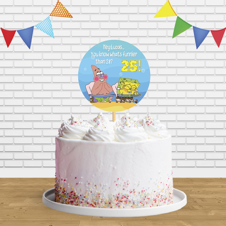 Spongebob Whats Funnier 24 Cake Topper Centerpiece Birthday Party