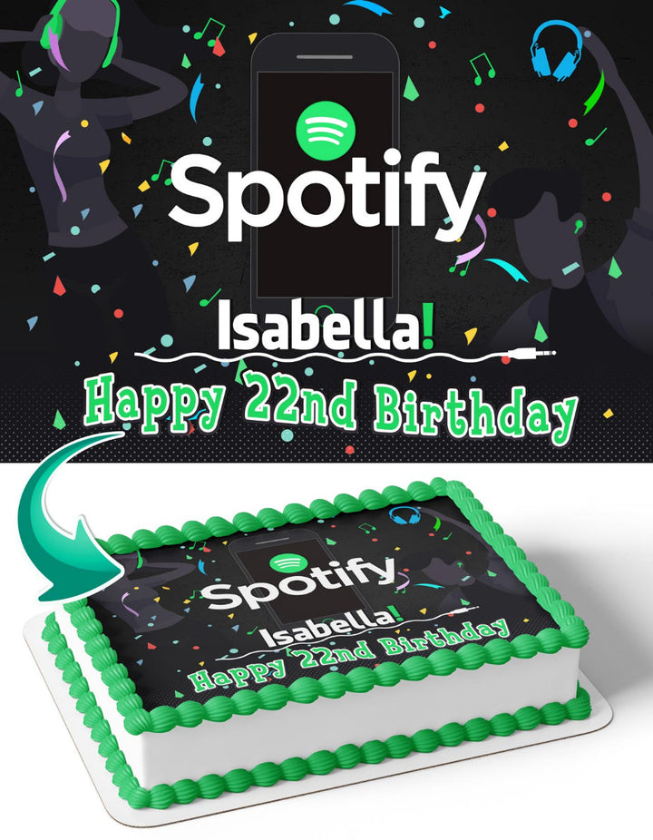 Spotify Music Player Edible Cake Toppers