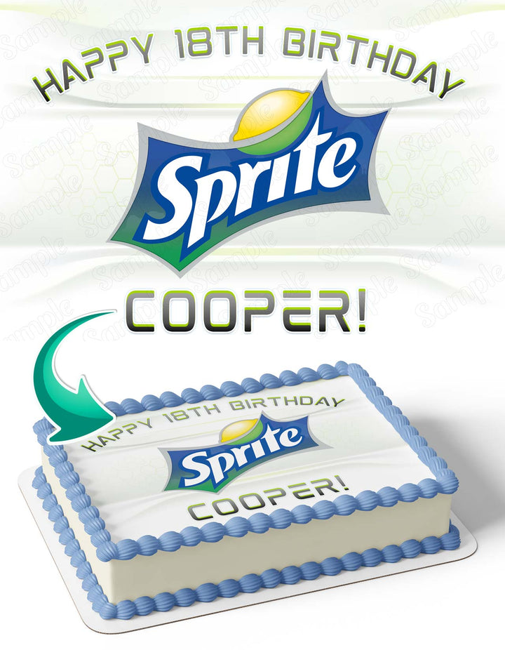 Sprite Logo Edible Cake Toppers