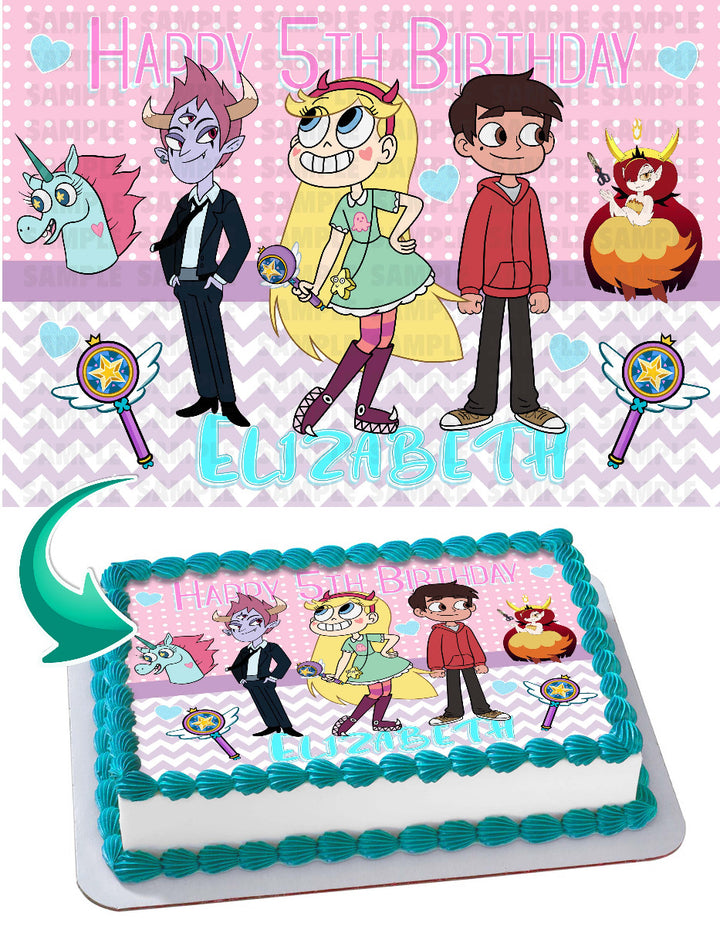 Star vs the Forces of Evil Edible Cake Toppers