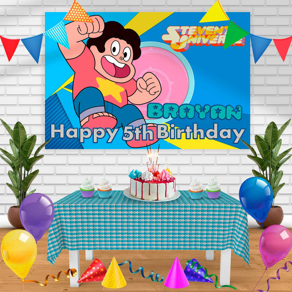 Steven Universe Birthday Banner Personalized Party Backdrop Decoration