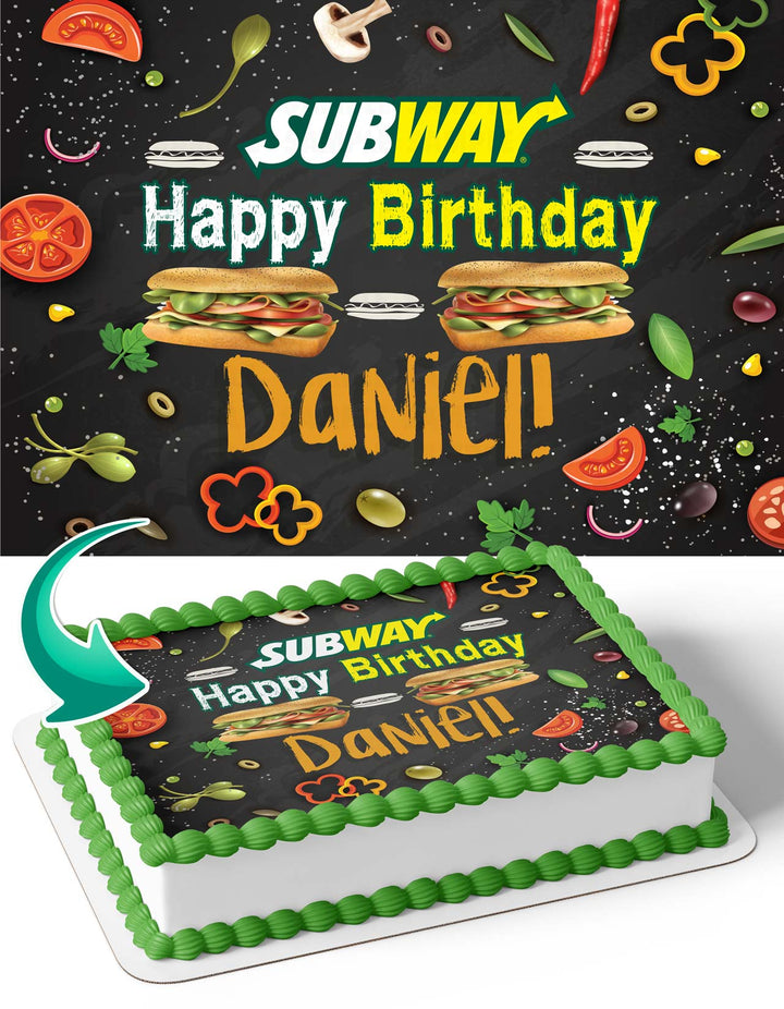 Subway Sandwich Edible Cake Toppers