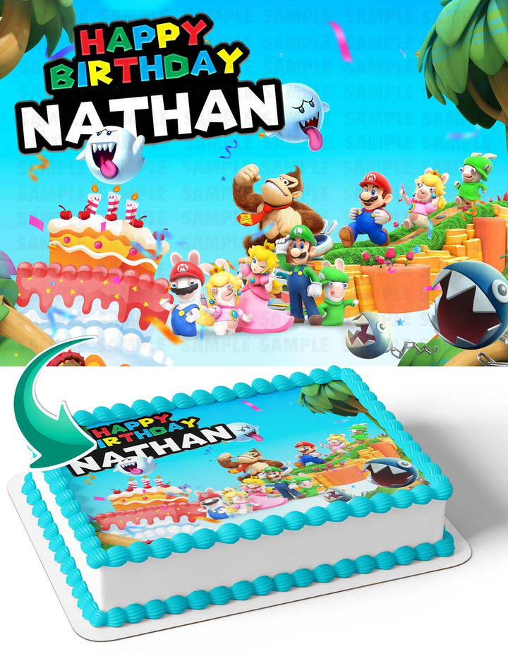 Super Mario Bros SM Edible Cake Toppers