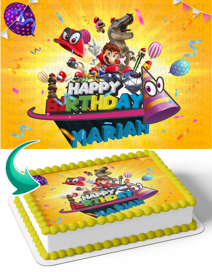 Super Mario Odyssey MO Edible Cake Toppers