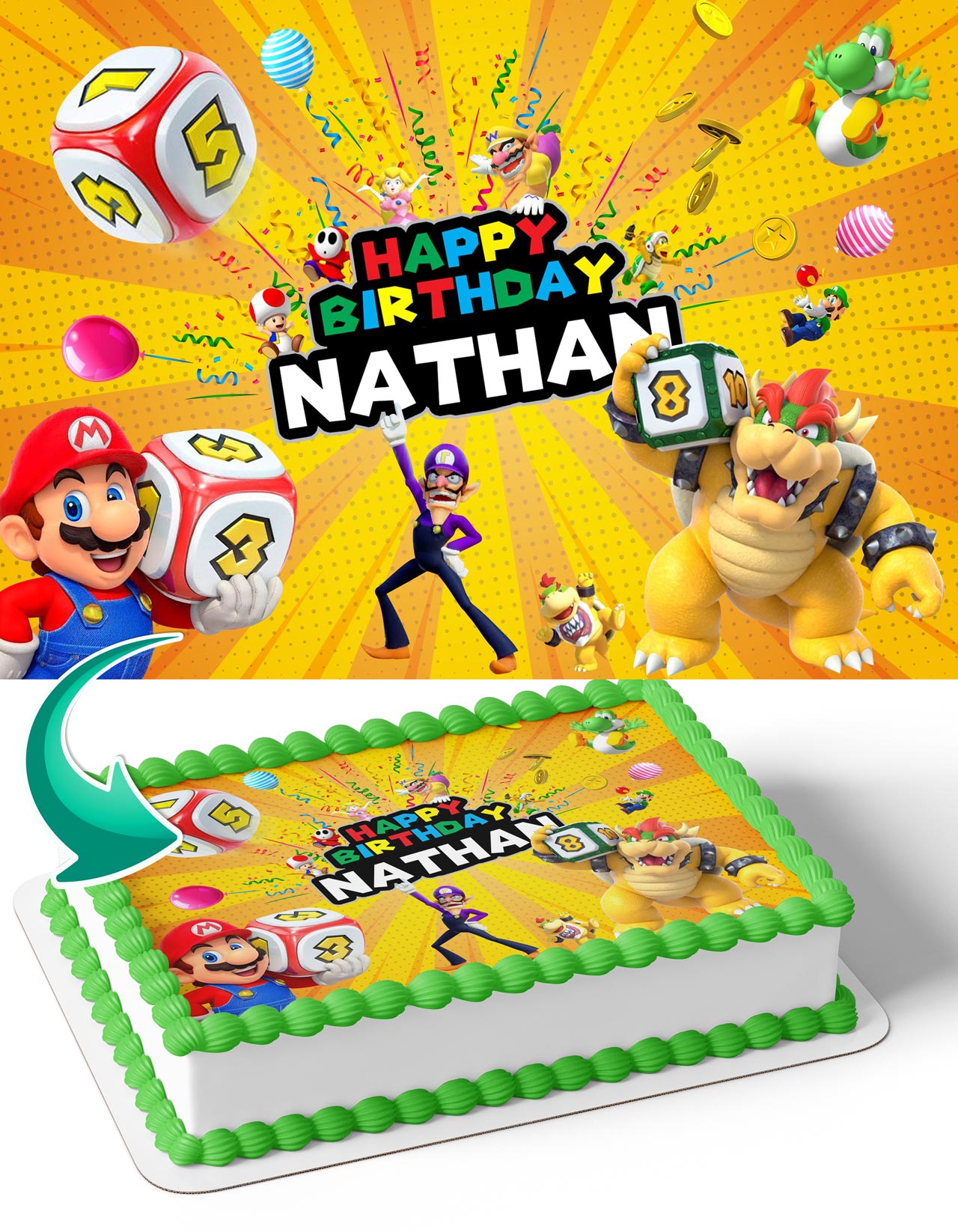 Super Mario Party Edible Cake Toppers – Ediblecakeimage