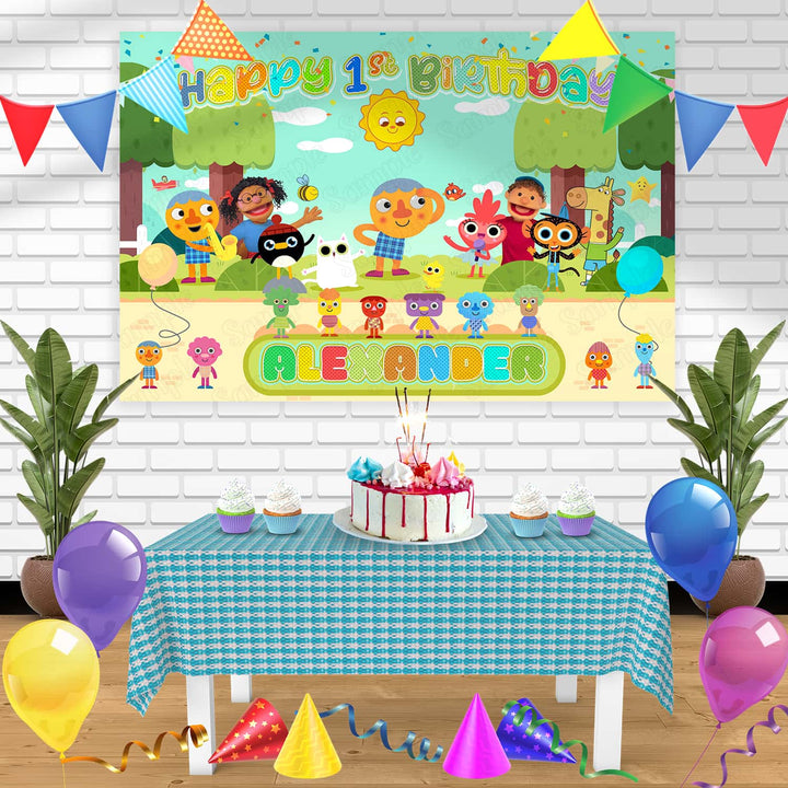 Super Simple Kids Birthday Banner Personalized Party Backdrop Decoration
