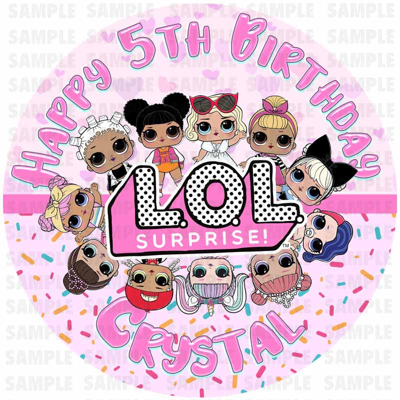 LOL Surprise Edible Cake Toppers Round – Ediblecakeimage