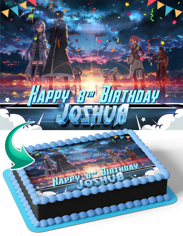 Sword Art Online Anime SAO Edible Cake Toppers