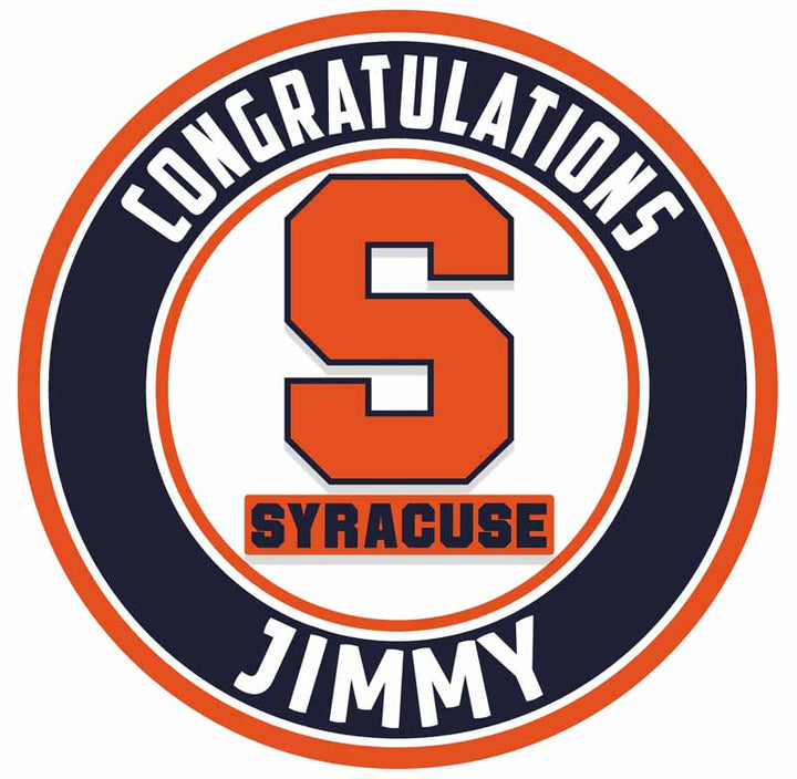 Syracuse Orange 2 Edible Cake Toppers Round