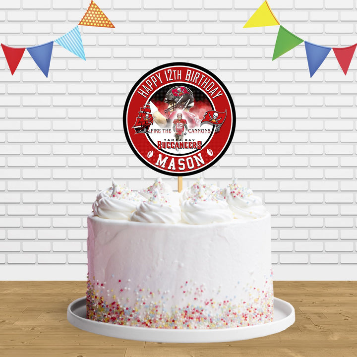 Tampa Bay Buccaneers Tom Brady Cake Topper Centerpiece Birthday Party Decorations