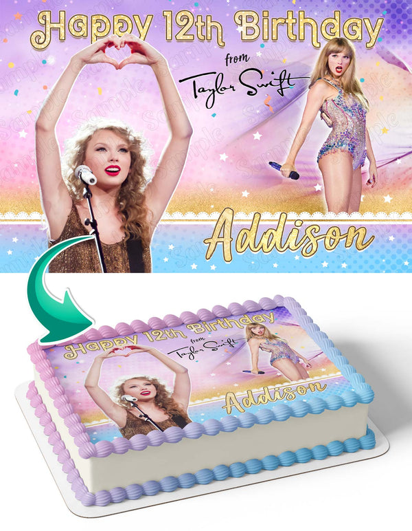 Taylor Swift Singer Edible Cake Toppers