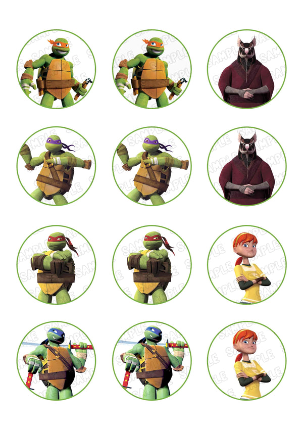 Teenage Mutant Ninja Turtles Edible Cupcake Toppers