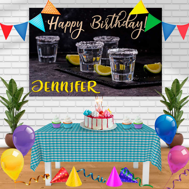 tequila Birthday Banner Personalized Party Backdrop Decoration