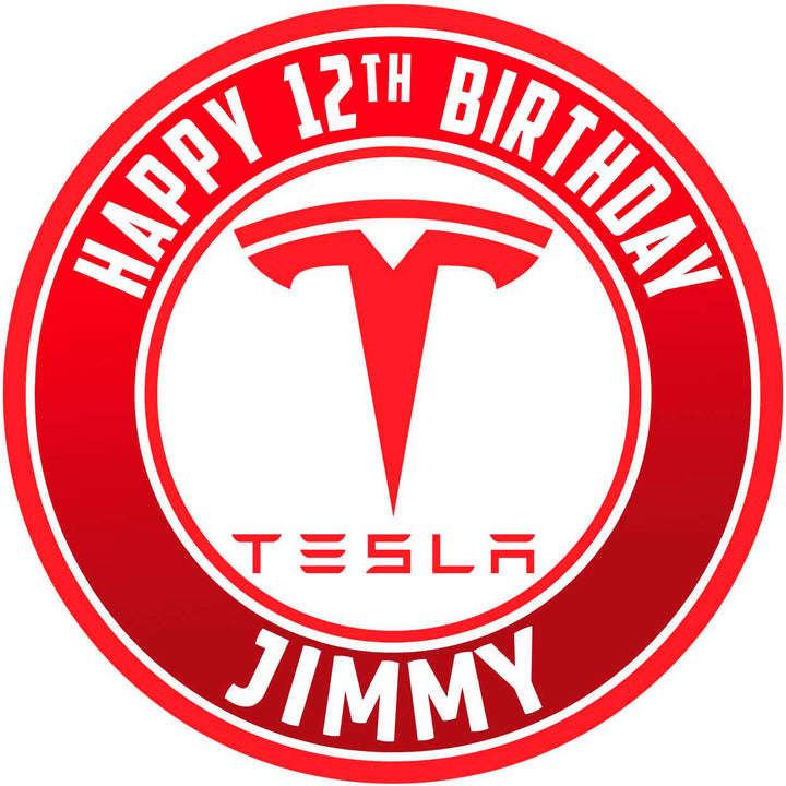 Tesla Edible Cake Toppers Round