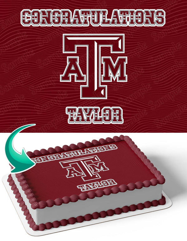 Texas AM Aggies Edible Cake Toppers