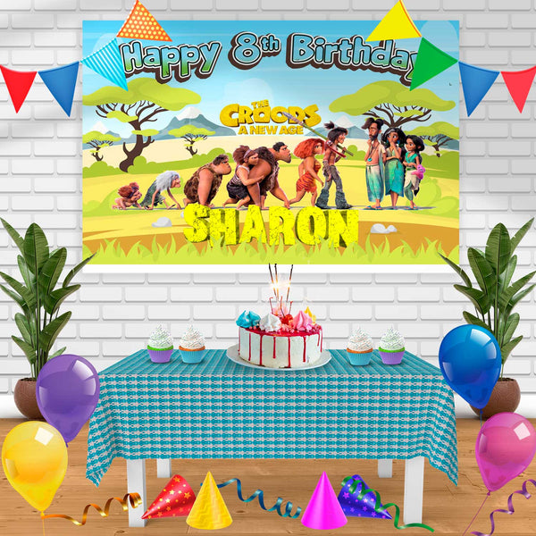 The Croods A New Age Birthday Banner Personalized Party Backdrop Decoration