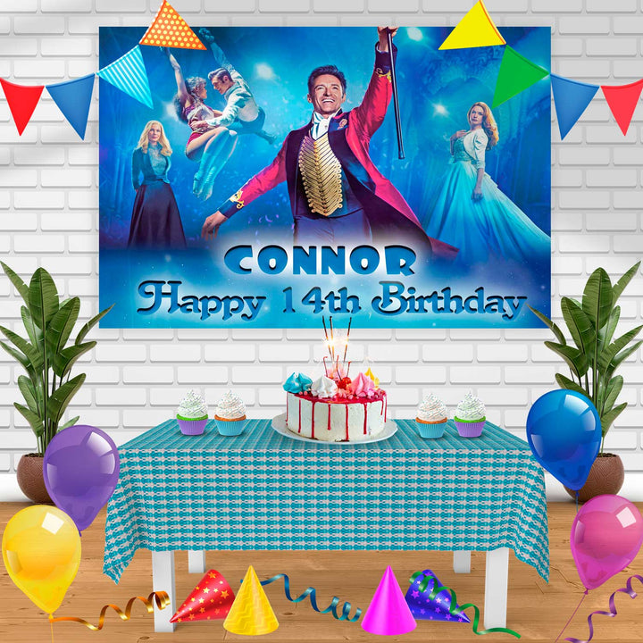 The Greatest Showman Birthday Banner Personalized Party Backdrop Decoration