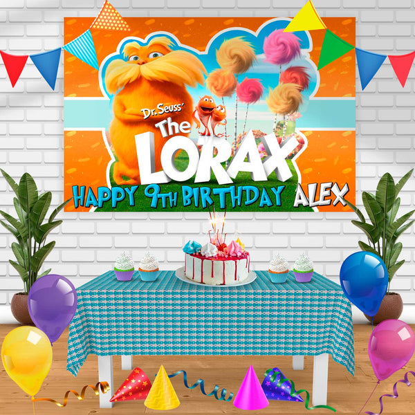 the lorax Birthday Banner Personalized Party Backdrop Decoration