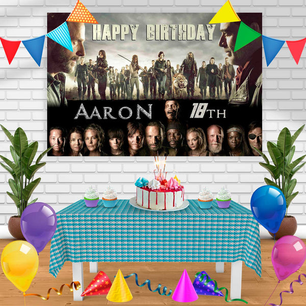 The Walking Dead Birthday Banner Personalized Party Backdrop Decoration