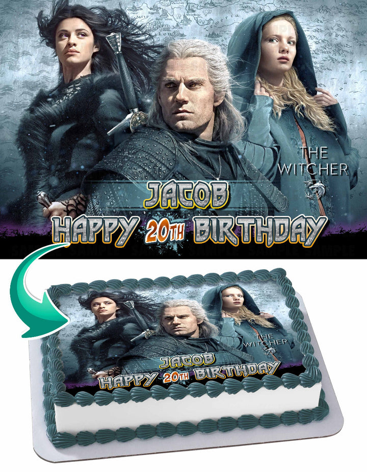 The Witcher TV Show Netflix Edible Cake Toppers