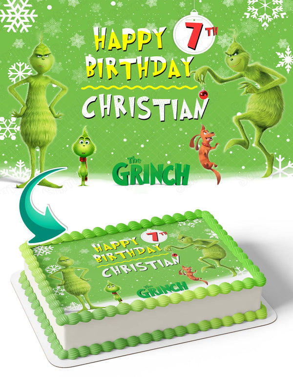 The Grinch V2 Edible Cake Toppers