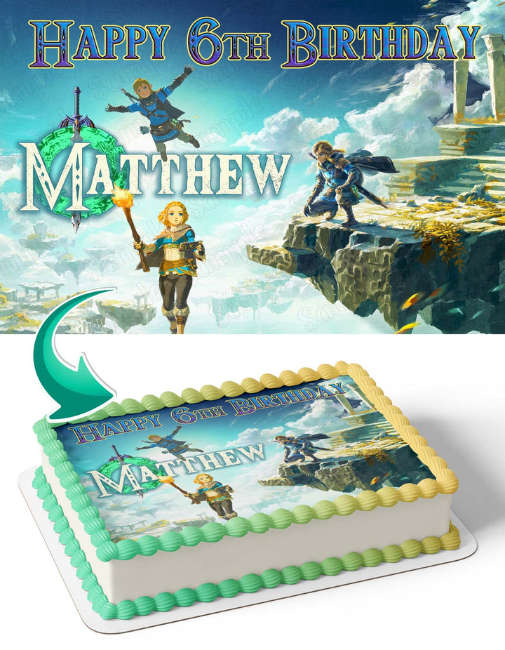 The Legend of Zelda Tears of the Kingdom Edible Cake Toppers