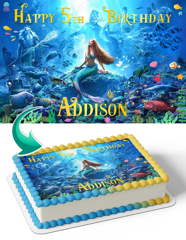 The Little Mermaid 2023 Edible Cake Toppers