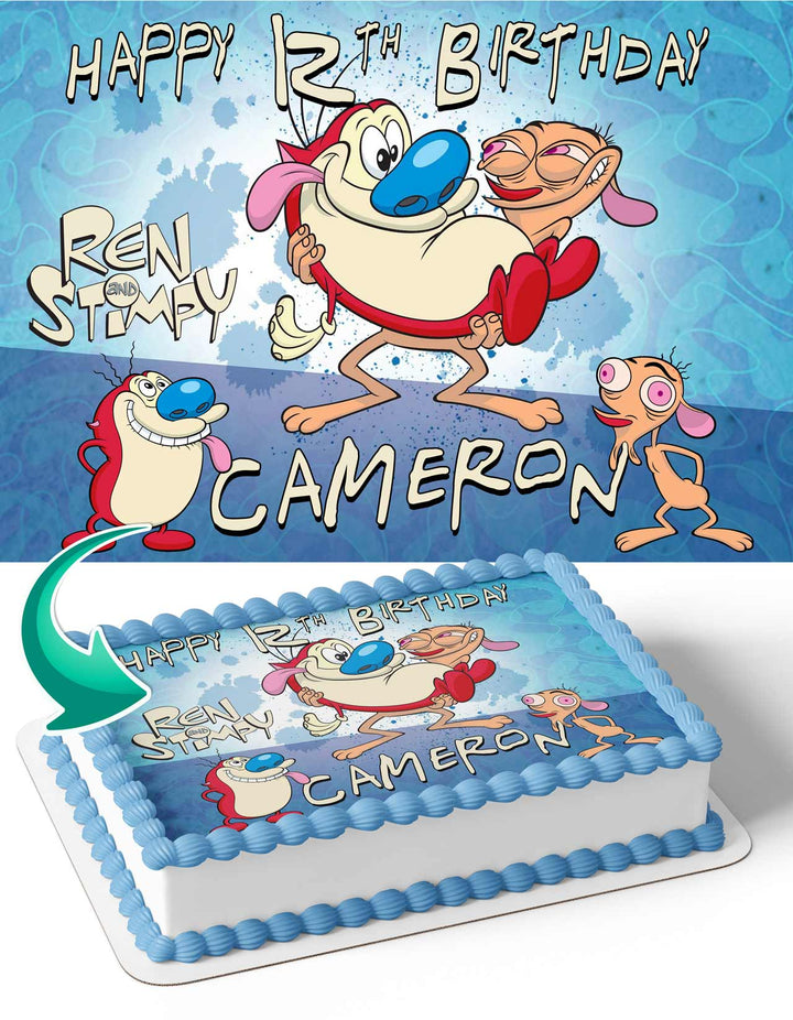 The RenStimpy Show Edible Cake Toppers
