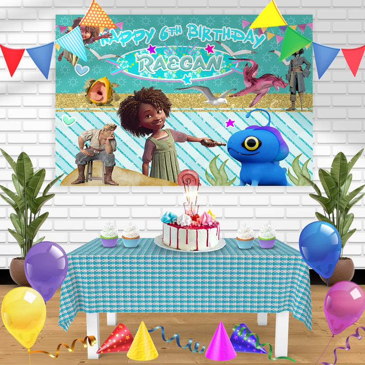 The Sea Beast Birthday Banner Personalized Party Backdrop Decoration