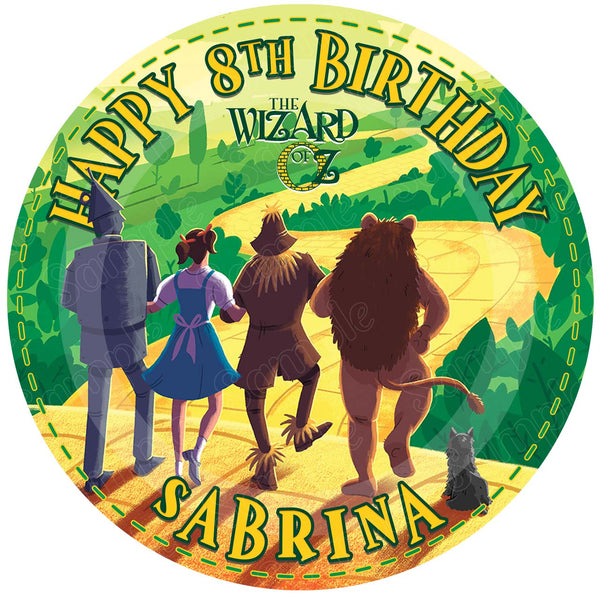 The Wizard of OZ Edible Cake Toppers Round